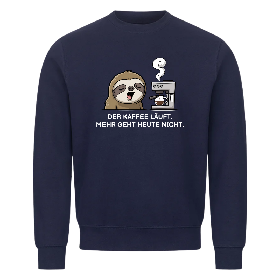 Sweatshirt Der Kaffee läuft Faultier, getragen
