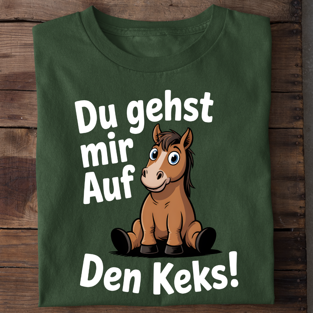 T-Shirt Du gehst mir auf den Keks, Nahaufnahme