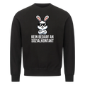 Lustiges Sweatshirt mit Spruch Kein Bedarf an Sozialkontakt, Vorderansicht