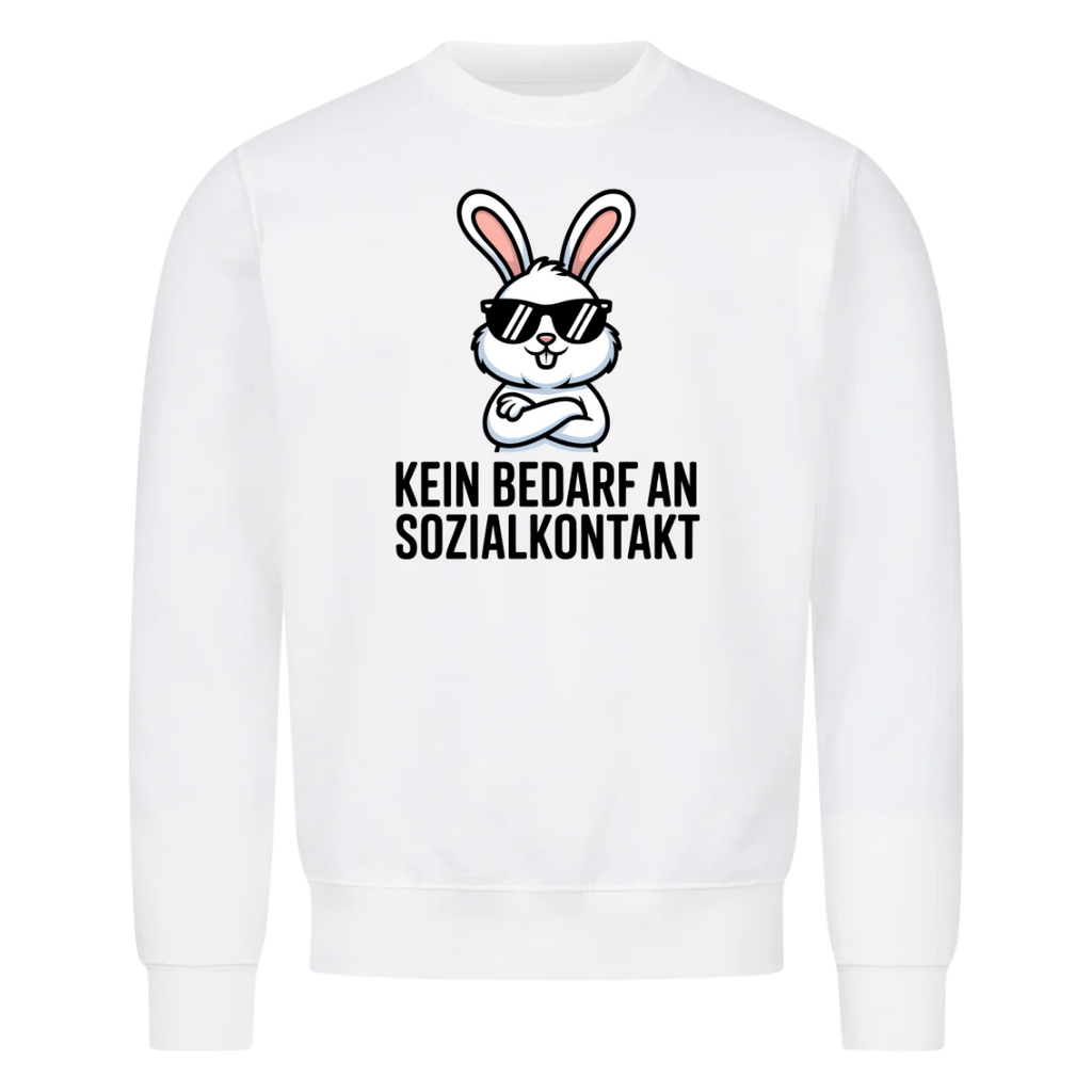 Sweatshirt Kein Bedarf an Sozialkontakt, getragen