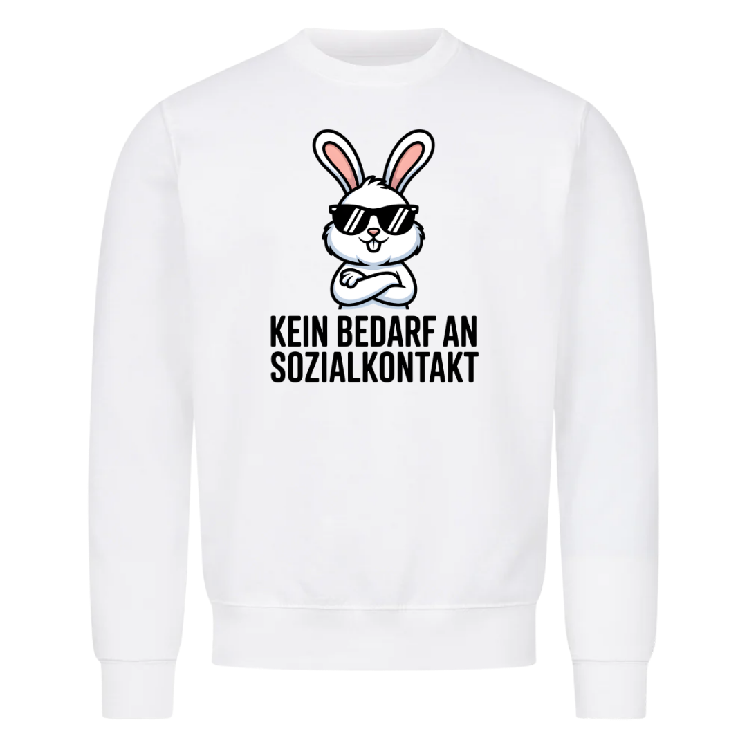 Sweatshirt Kein Bedarf an Sozialkontakt, getragen