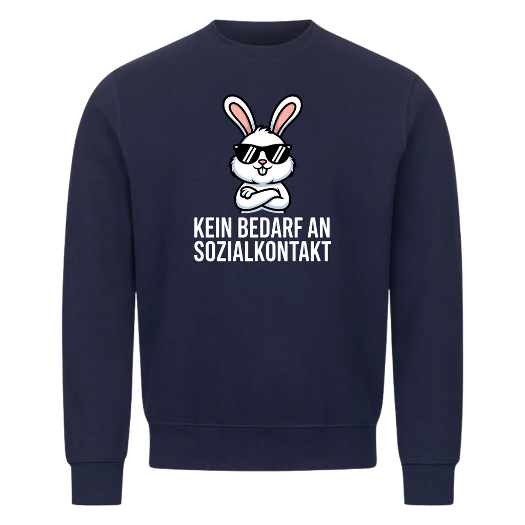 Sweatshirt Kein Bedarf an Sozialkontakt, Seitenansicht