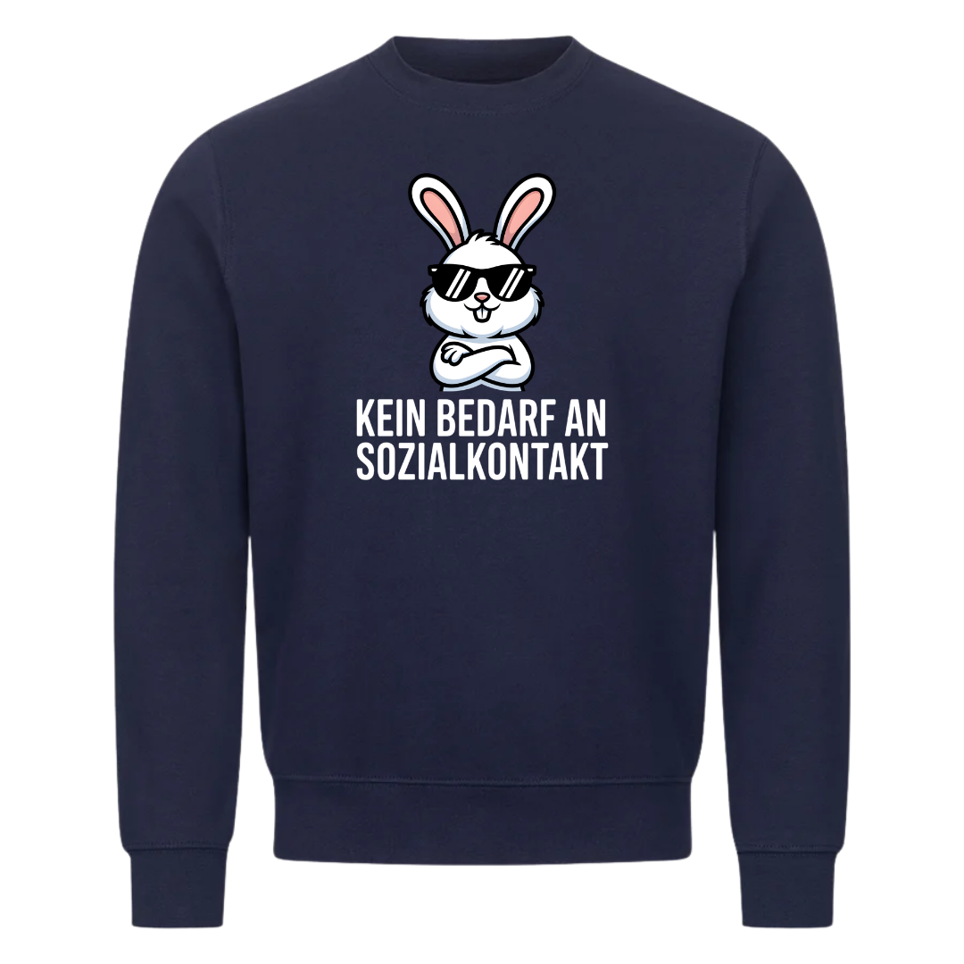 Sweatshirt Kein Bedarf an Sozialkontakt, Seitenansicht