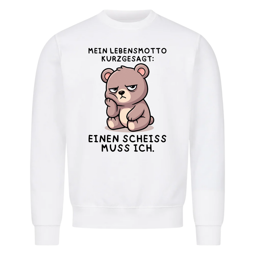 Sweatshirt Einen Scheiß muss ich, getragen
