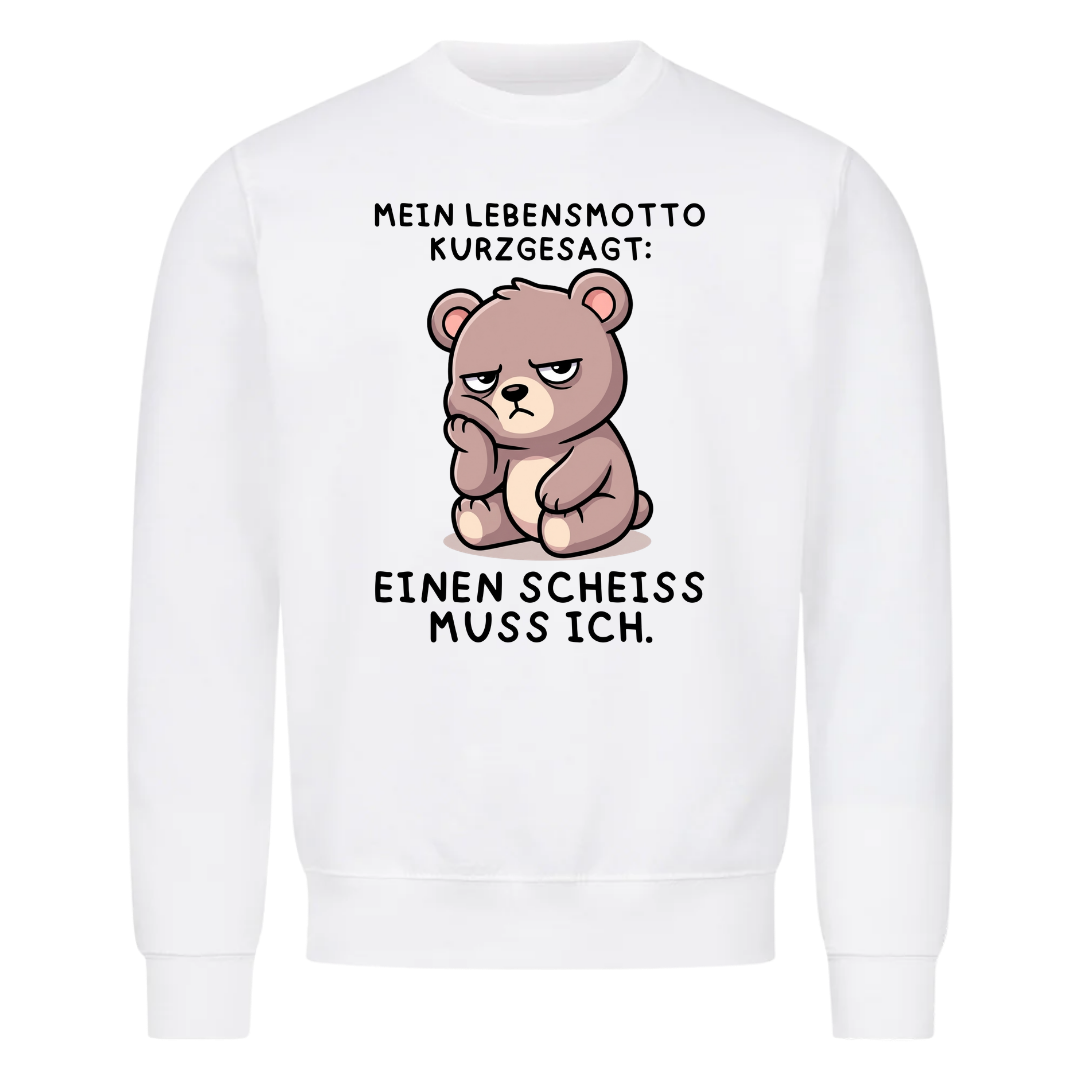 Sweatshirt Einen Scheiß muss ich, getragen