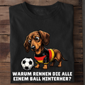 Warum rennen die alle Fußball Bio T-Shirt