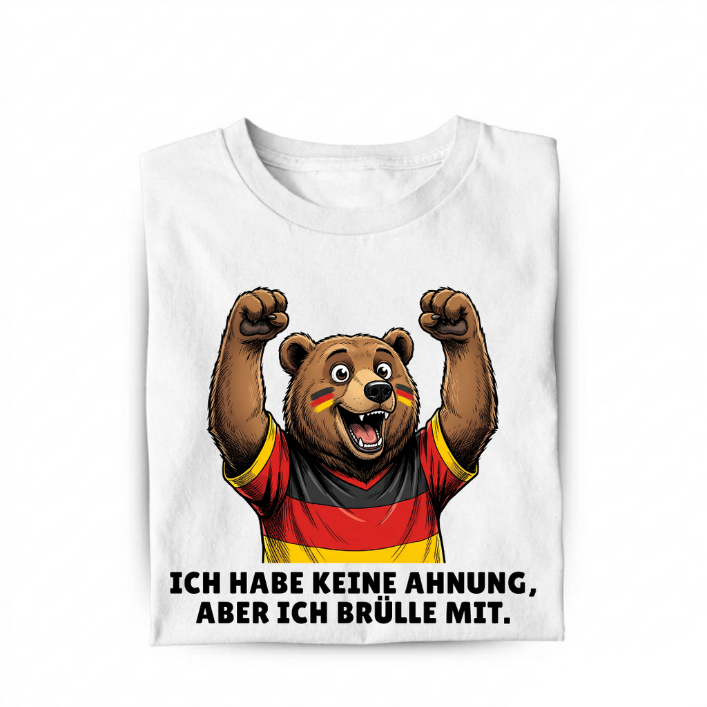 Ich brülle mit Fußball Bio T-Shirt