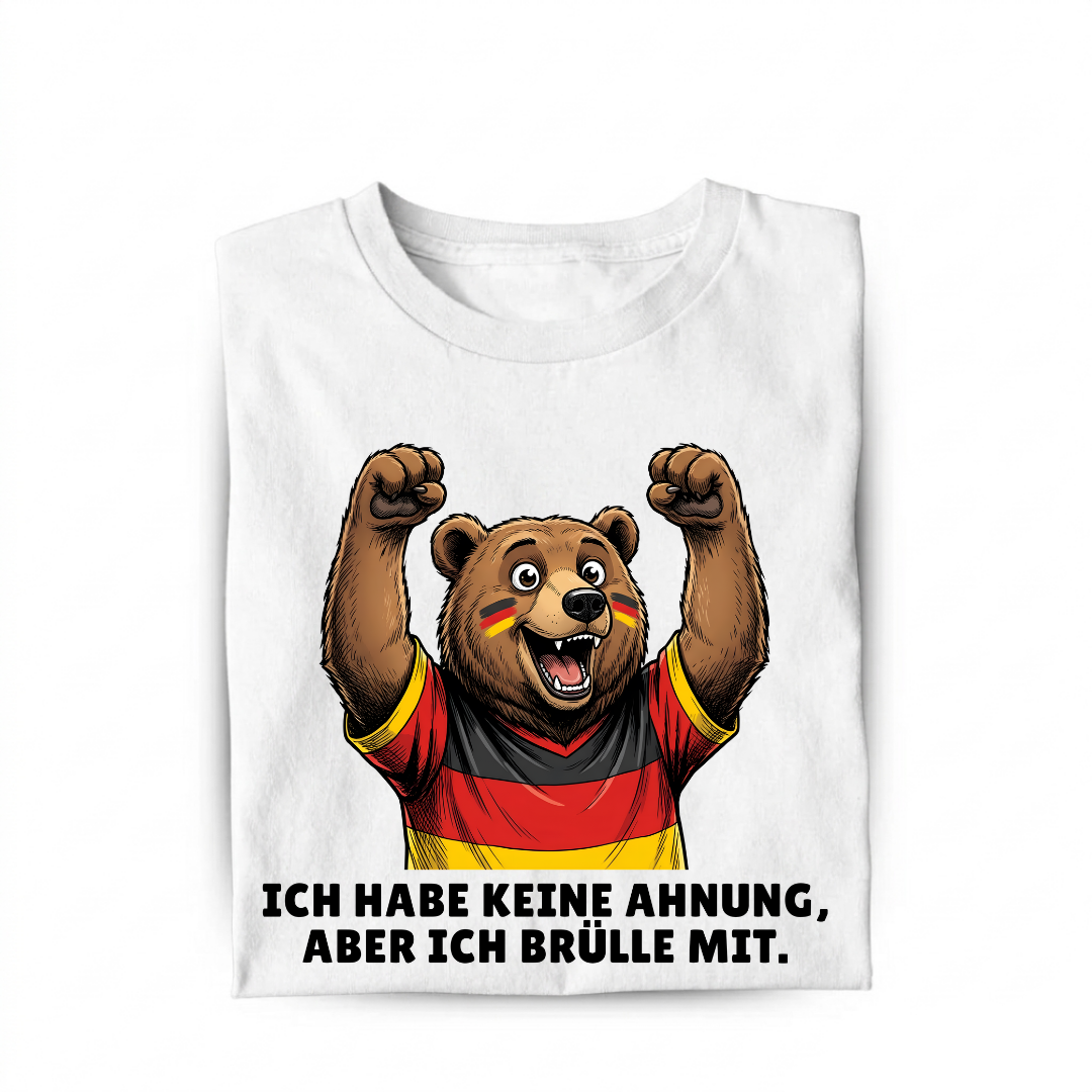 Ich brülle mit Fußball Bio T-Shirt