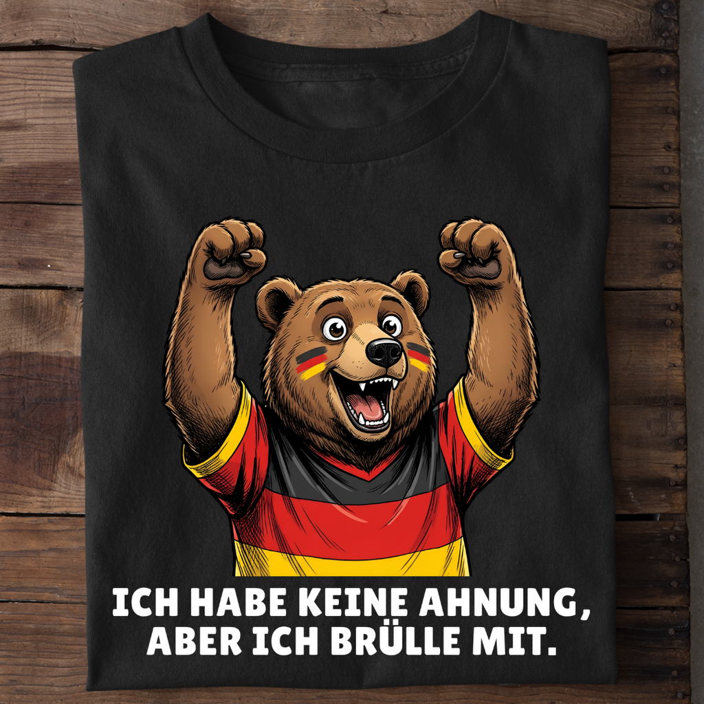 Ich brülle mit Fußball Bio T-Shirt