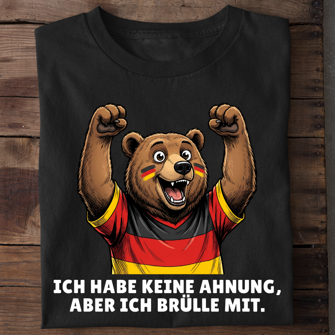 Ich brülle mit Fußball Bio T-Shirt
