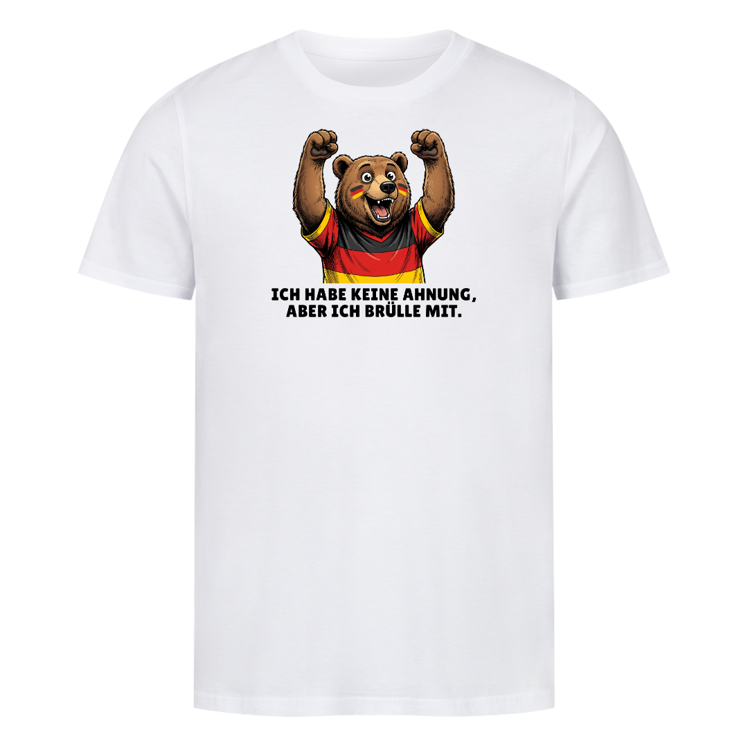 Ich brülle mit Fußball Bio T-Shirt