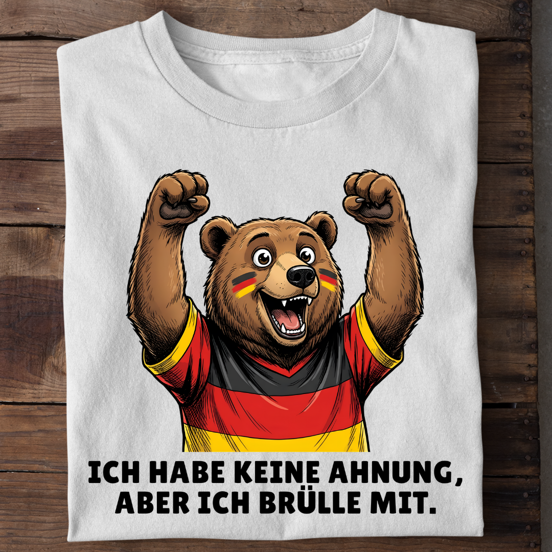 Ich brülle mit Fußball Bio T-Shirt