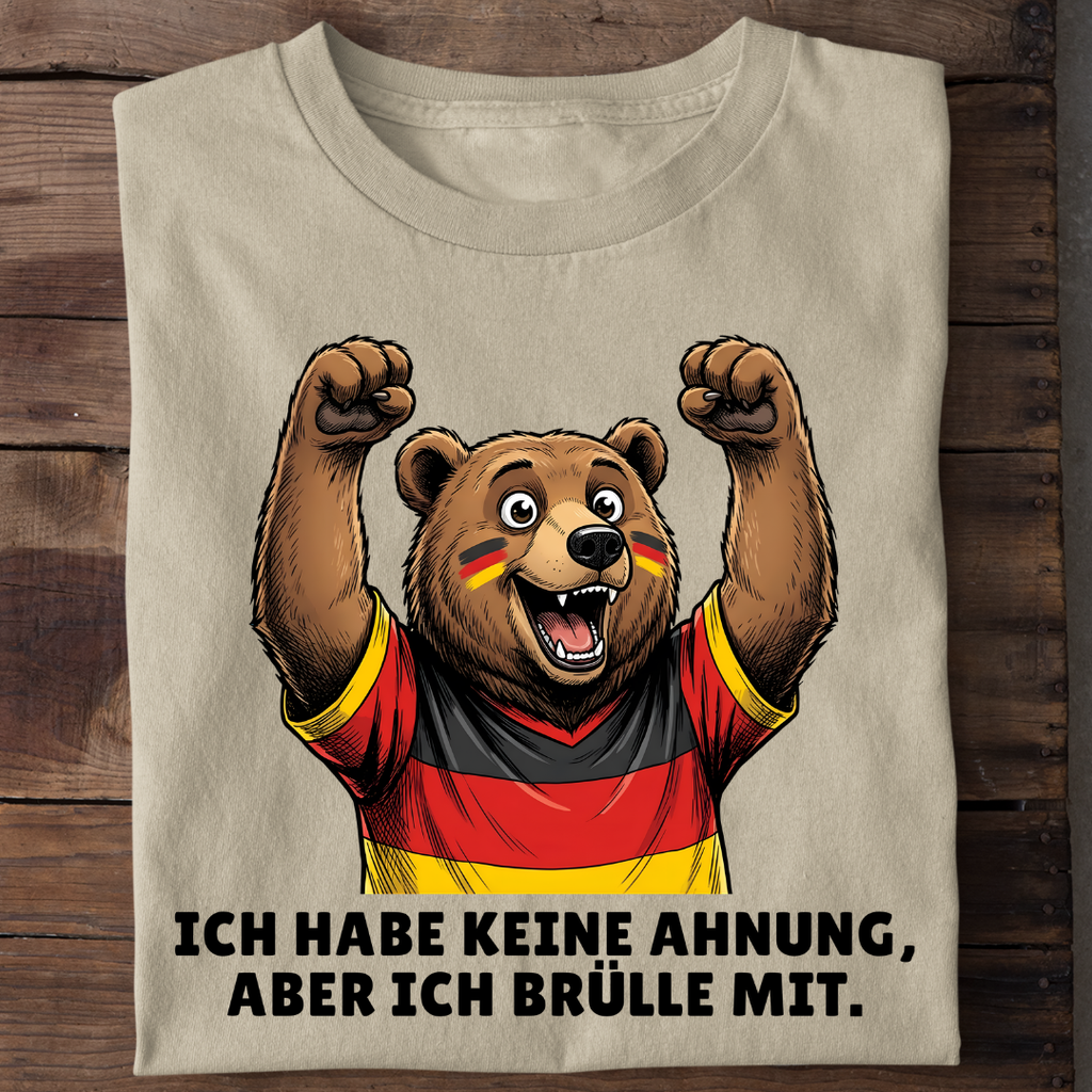 Ich brülle mit Fußball Bio T-Shirt