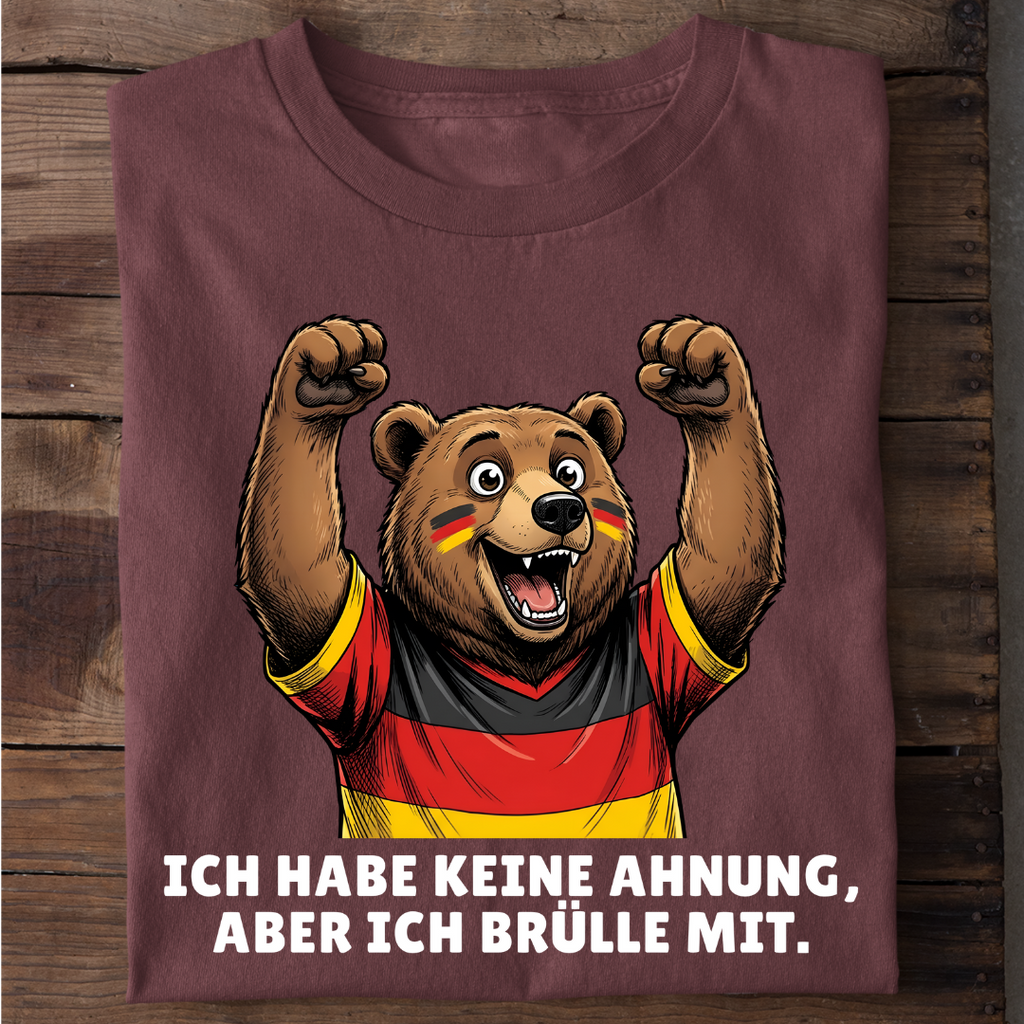 Ich brülle mit Fußball Bio T-Shirt