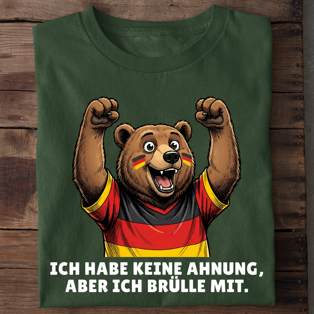 Ich brülle mit Fußball Bio T-Shirt