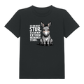 Sturer Esel Kinder T-Shirt Schwarz Vorderseite