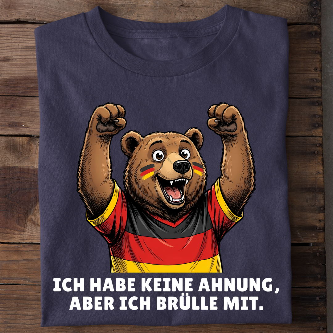 Ich brülle mit Fußball Bio T-Shirt