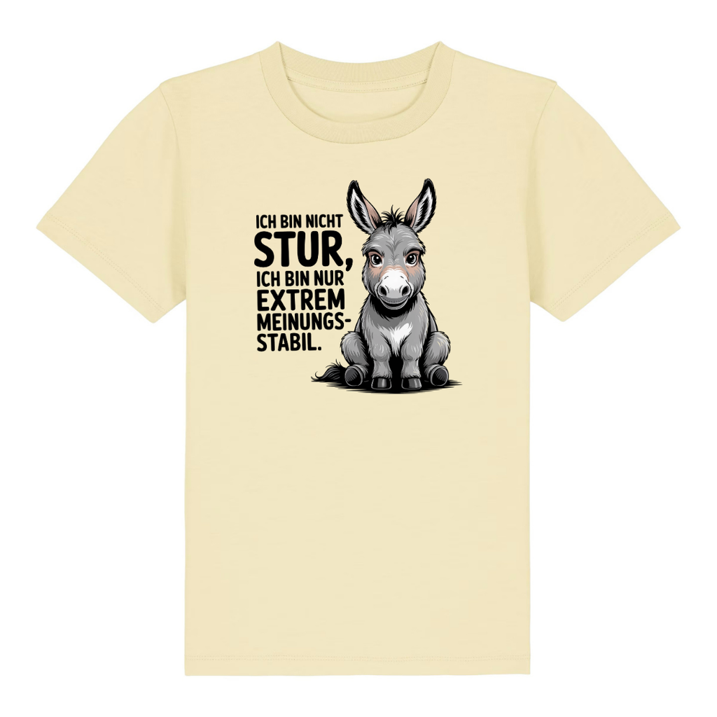 Sturer Esel Kinder T-Shirt Butter Vorderseite