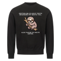 Lustiges Sweatshirt mit Spruch Nicht fertig geworden mit Nichtstun, Vorderansicht