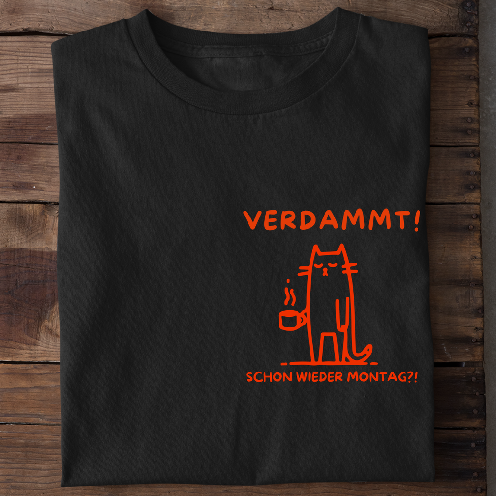 Verdammt Montag Katze T-Shirt