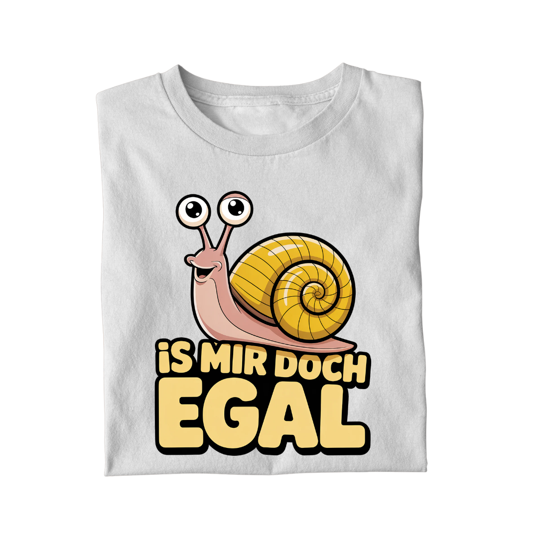 Lustiges T-Shirt mit Spruch Is mir doch egal Schnecke, Vorderansicht