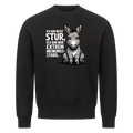 Lustiges Sweatshirt mit Spruch Sturer Esel, Vorderansicht