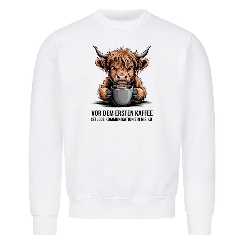Sweatshirt Erster Kaffe, getragen