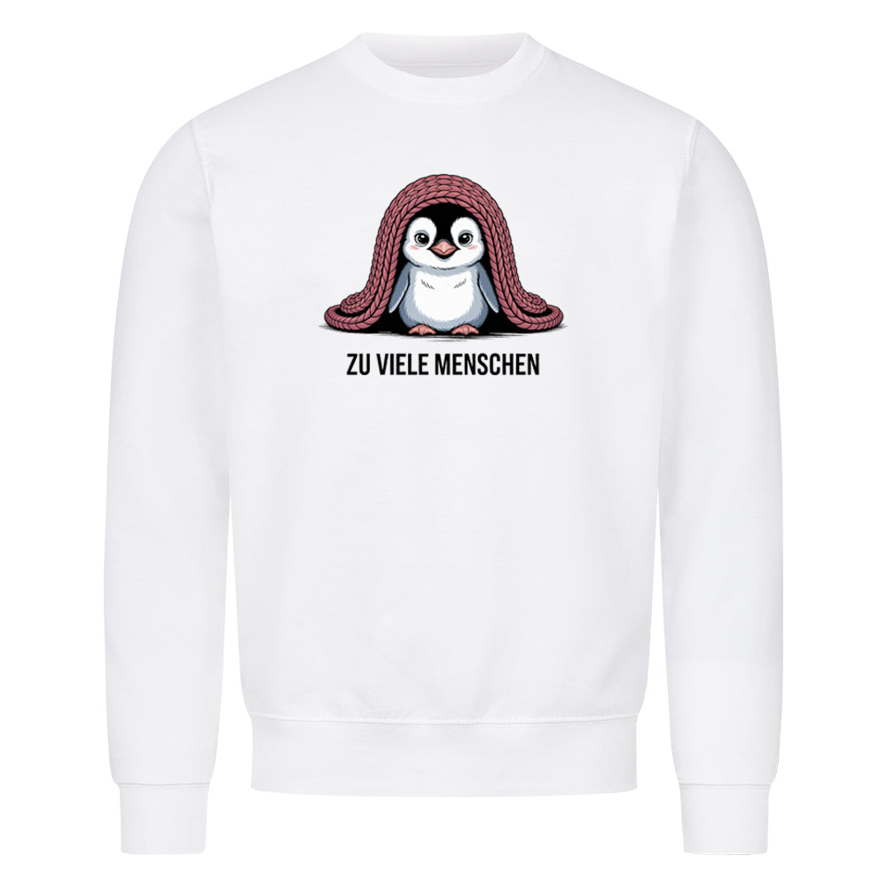 Sweatshirt Zu viele Menschen Pinguin, getragen
