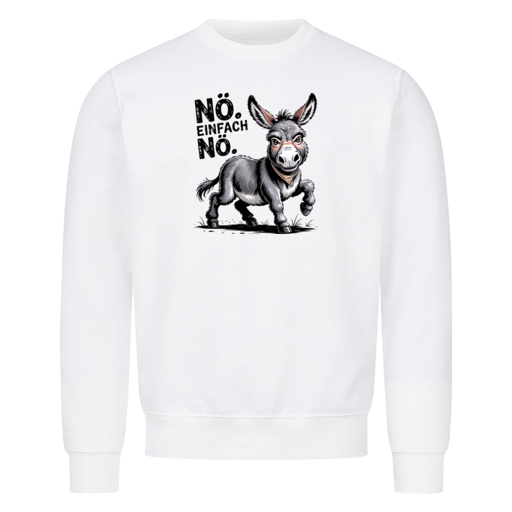Sweatshirt Einfach nö Esel, getragen