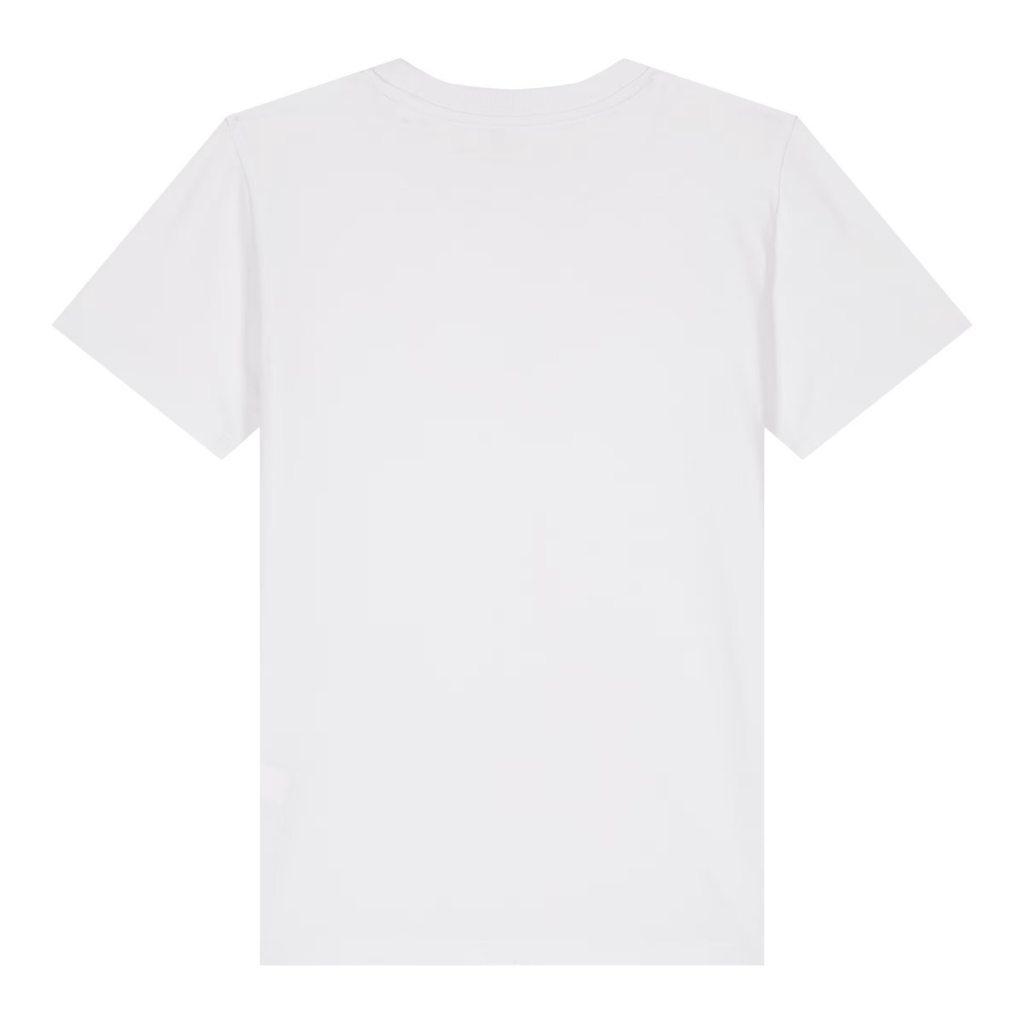 Hetz mich nicht Kinder T-Shirt Weiß Rückseite