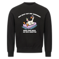 Lustiges Sweatshirt mit Spruch Wer nicht mit mir auskommt, Vorderansicht