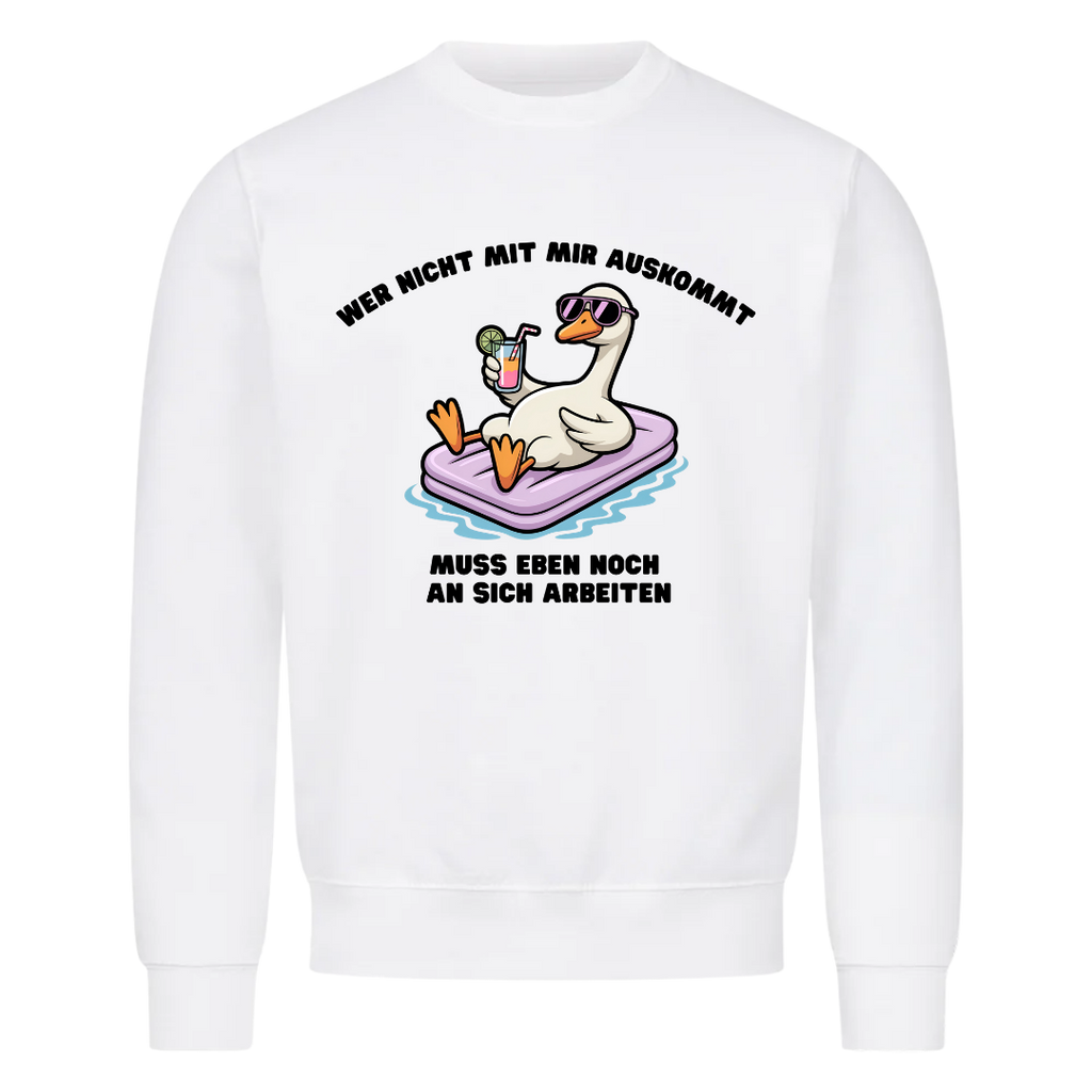 Sweatshirt Wer nicht mit mir auskommt, getragen
