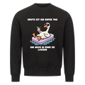 Lustiges Sweatshirt mit Spruch Heute ist ein Super Tag, Vorderansicht