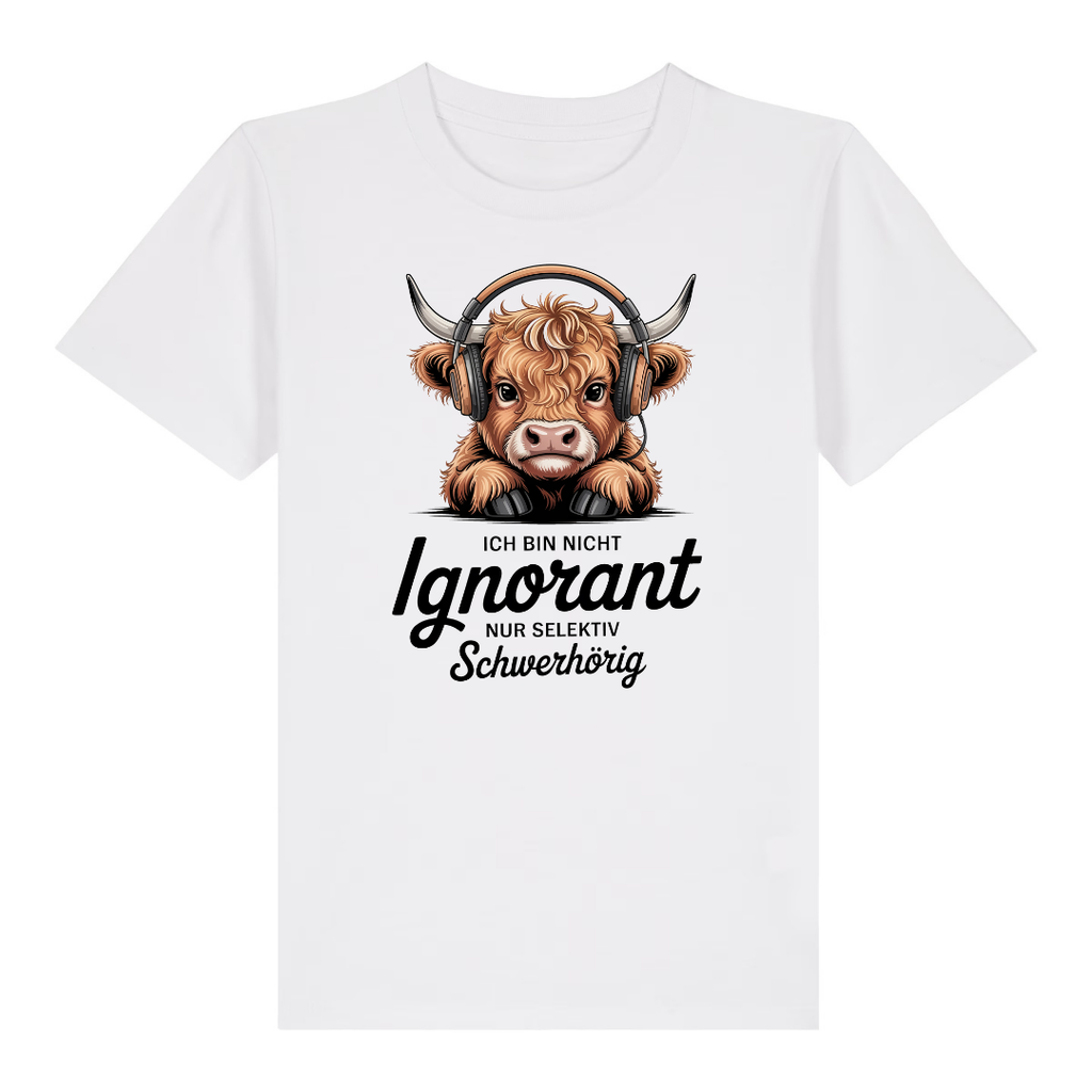 Ignorant Kinder T-Shirt Weiß Vorderseite
