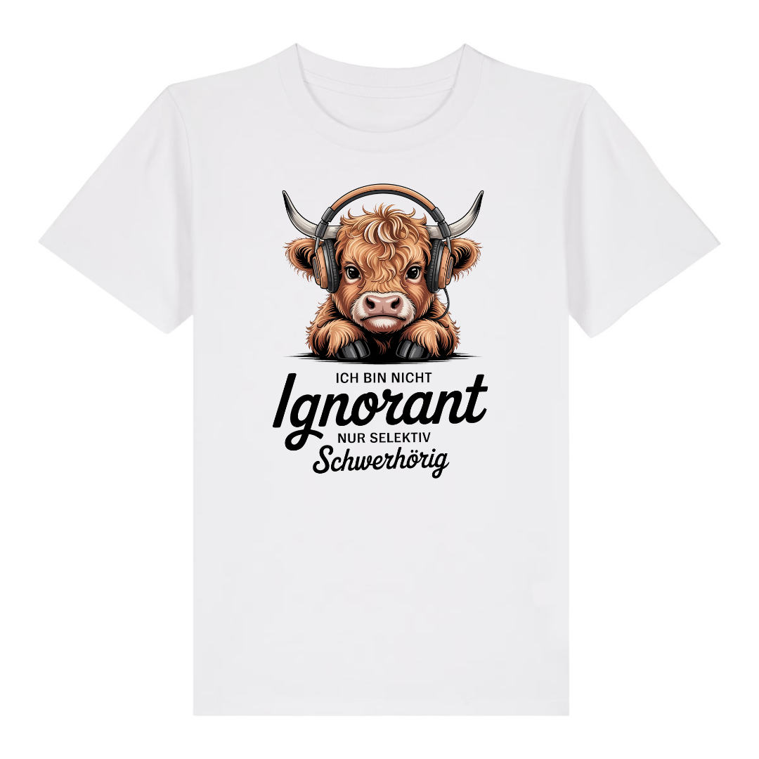 Ignorant Kinder T-Shirt Weiß Vorderseite