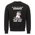 Lustiges Sweatshirt mit Spruch Die Welt ist voller Wunder, Vorderansicht