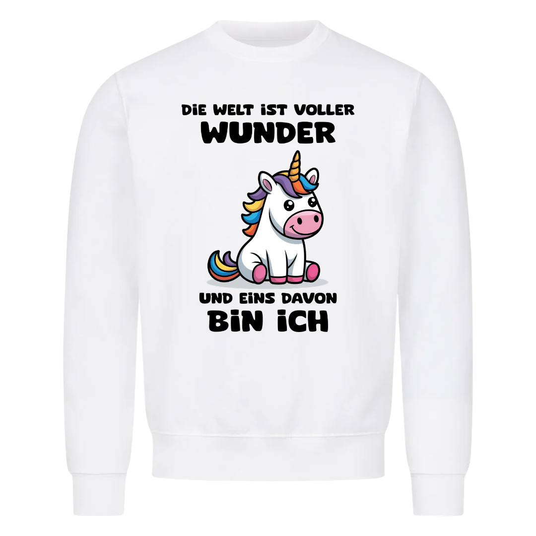 Sweatshirt Die Welt ist voller Wunder, getragen
