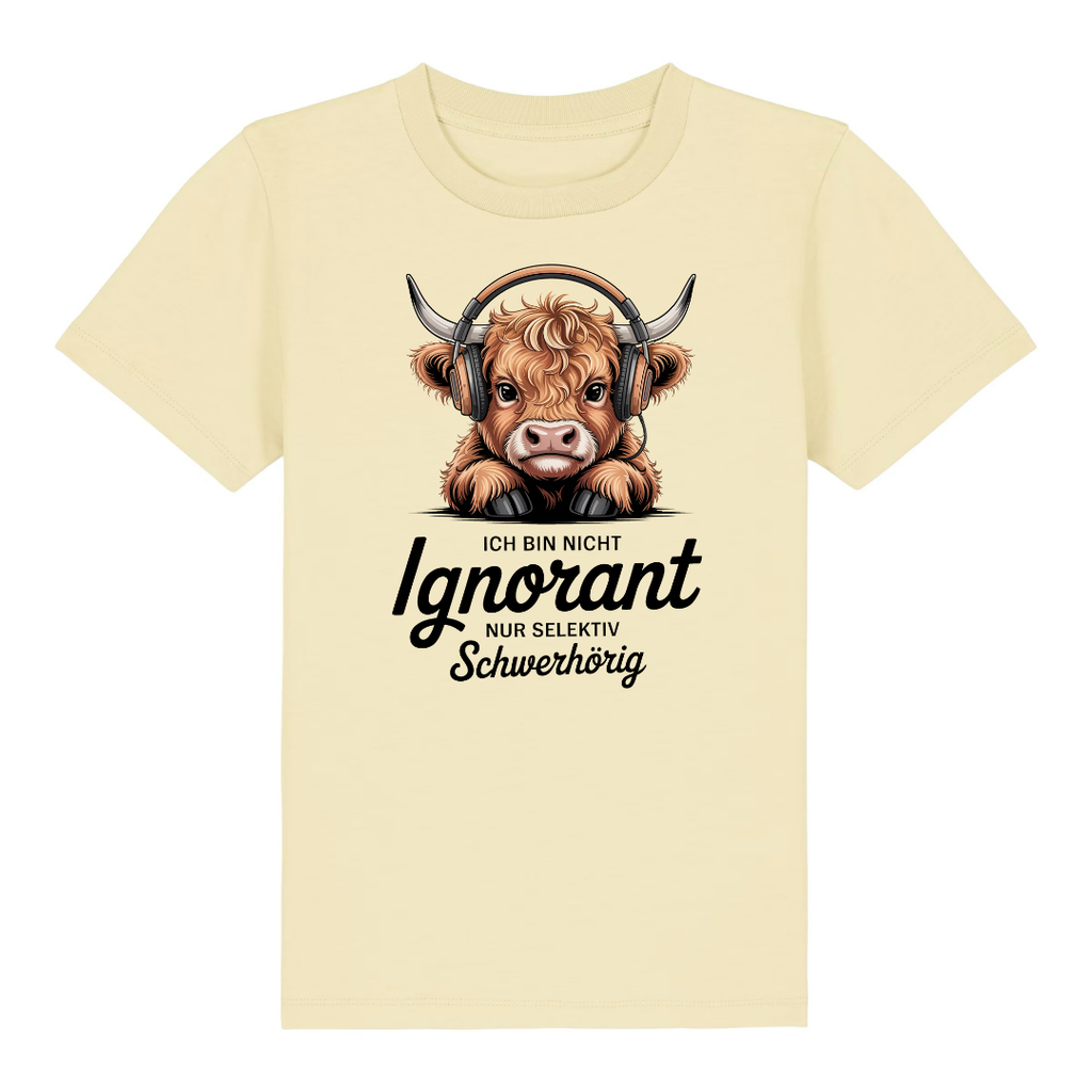 Ignorant Kinder T-Shirt Butter Vorderseite