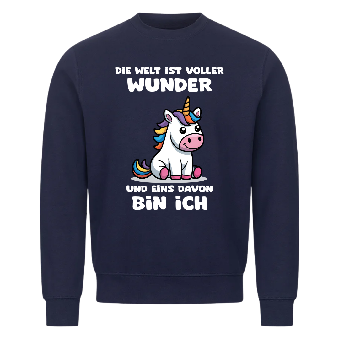 Sweatshirt Die Welt ist voller Wunder, Seitenansicht