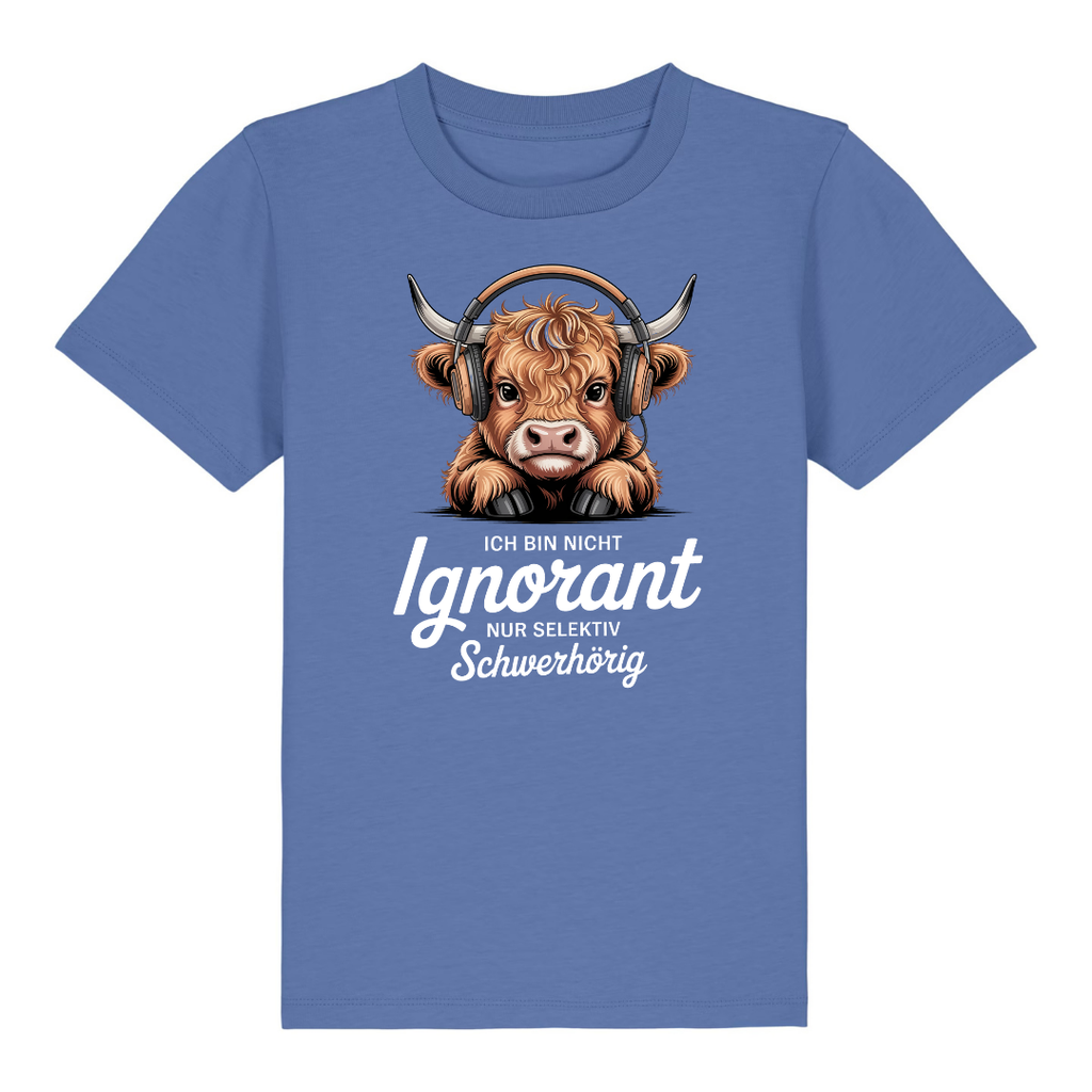 Ignorant Kinder T-Shirt Blau Vorderseite