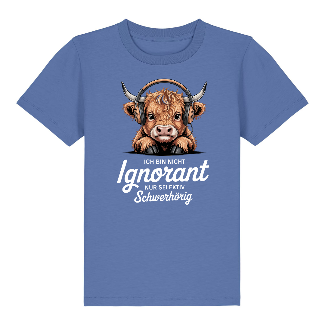 Ignorant Kinder T-Shirt Blau Vorderseite