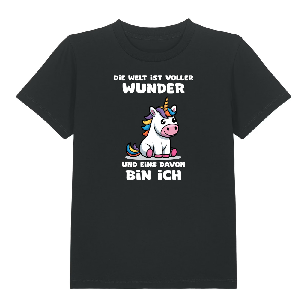 Mehr Einhorn Kinder T-Shirt Schwarz Vorderseite