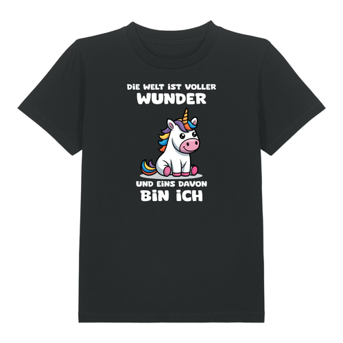 Mehr Einhorn Kinder T-Shirt Schwarz Vorderseite