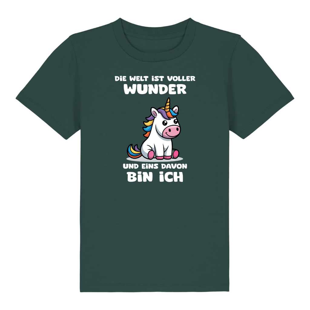 Mehr Einhorn Kinder T-Shirt Grün Vorderseite
