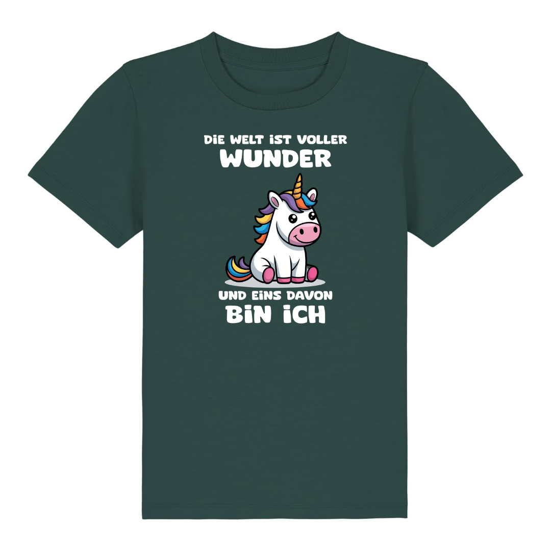 Mehr Einhorn Kinder T-Shirt Grün Vorderseite