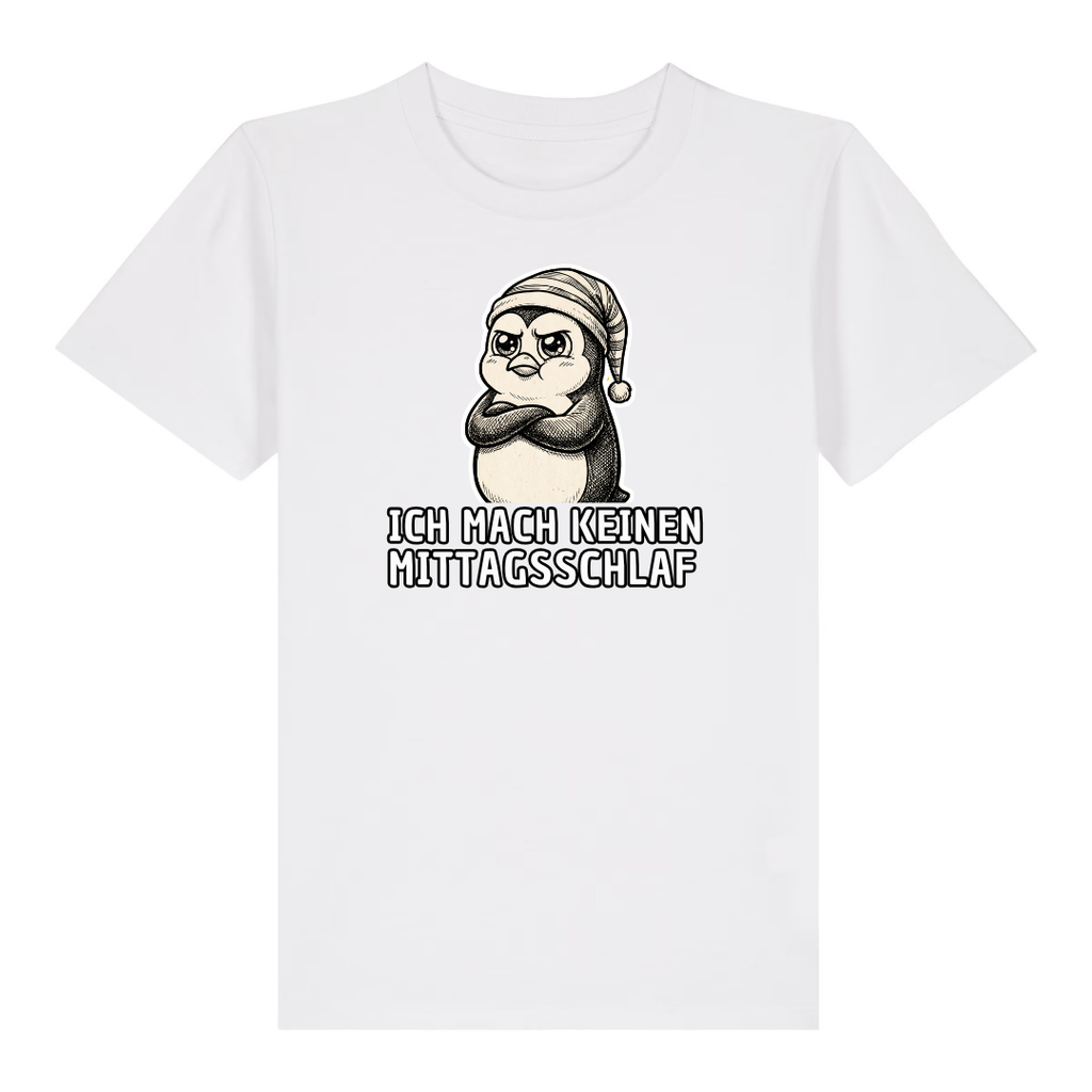 Kein Mittagsschlaf Kinder T-Shirt Weiß Vorderseite