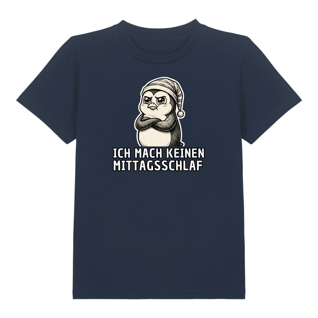 Kein Mittagsschlaf Kinder T-Shirt Navy Vorderseite