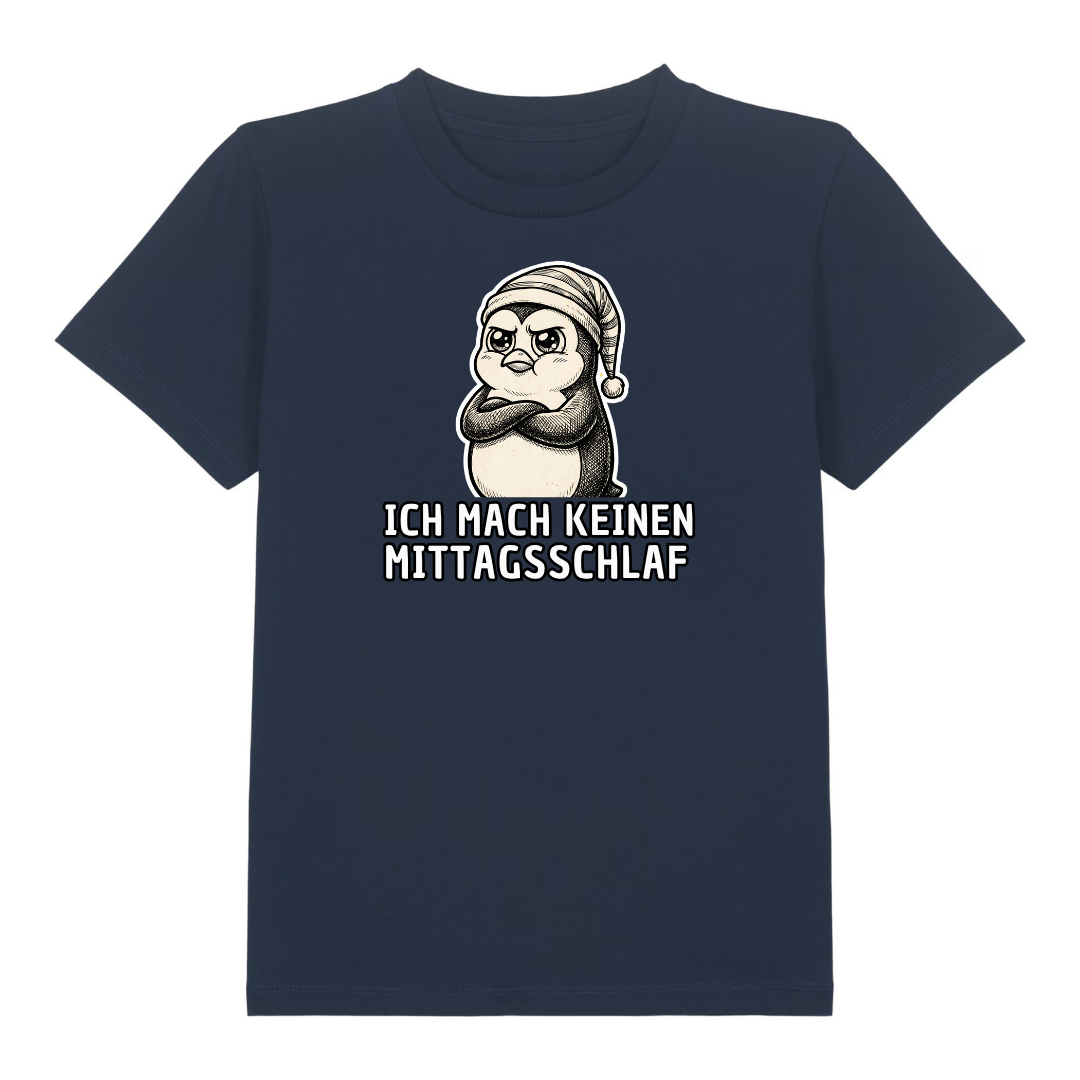 Kein Mittagsschlaf Kinder T-Shirt Navy Vorderseite