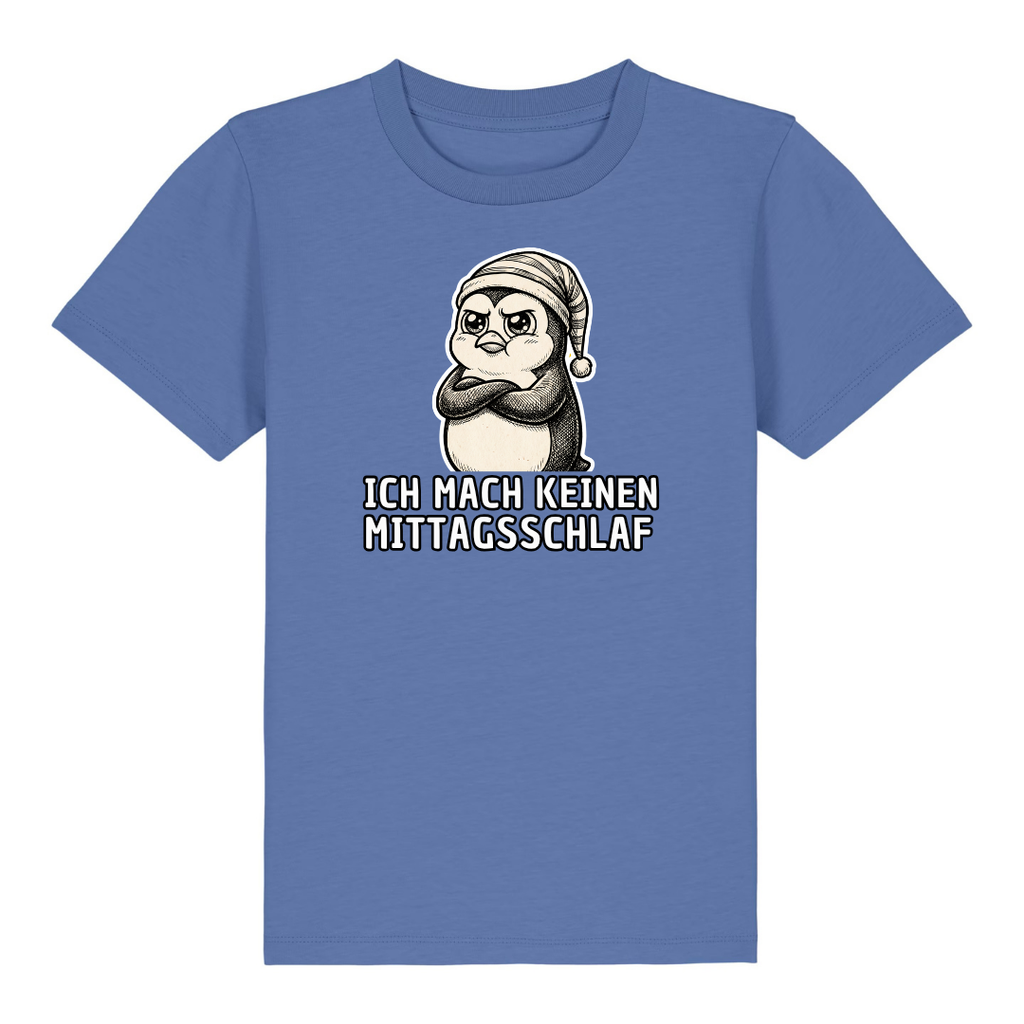 Kein Mittagsschlaf Kinder T-Shirt Blau Vorderseite