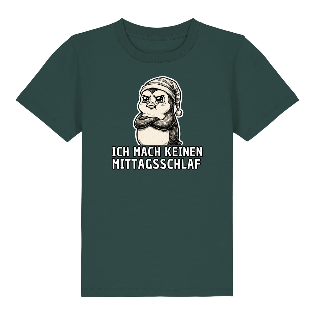Kein Mittagsschlaf Kinder T-Shirt Grün Vorderseite